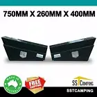 Aluminium 750*260*400 Under Tray Pair Tool Box Flat Underbody Trailer Truck Aus