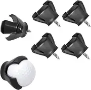 Golf Ball Retriever,6 Pcs 3-Prong Golf Ball Retriever Grabber Pick Up,Back Saver Claw Put On Putter Grip,Suction Cup Ball Grabber