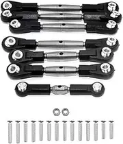 KANGYEBAIHUODIAN 7Pcs Steel Steering Link Rod Linkage Servo Rod Set Fit for Tamiya TT-02B TT02B 1/10 RC Car Upgrade Parts Accessories