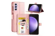 For Samsung Galaxy S23FE /S23 FE Case, SupRShield Wallet Leather Flip Magnetic Stand Case Cover (Rose Gold)