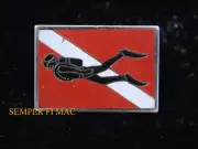 SCUBA DIVER HAT PIN US NAVY SEALS USS MARINES ARMY AIR FORCE SPECIAL OPS WOW