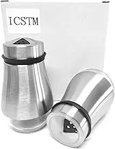 Salt and Pepper Shaker,2 Pack Salt and Pepper Shakers Set with Adjustable Pour Holes, Stainless Steel Salt & Pepper Shaker Sets for Salt, Pepper, Spices, Etc (2, Silvery)