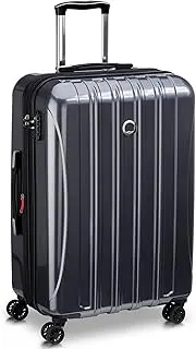 [DELSEY PARIS] Helium Aero Hardside Expandable Luggage with Spinner Wheels, Titanium, Checked-Medium 25 Inch, Helium Aero Hardside Expandable Luggage with Spinner Wheels