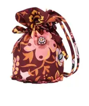 La Doublej Floral Print Drawstring Bucket Bag One size Brown