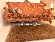 3' x 5' Plush Mountain Coyote Faux Fur Area Rug Decor PlushFurEver