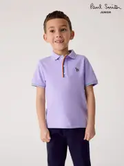 Paul Smith Junior Boys Short Sleeve Zebra Print Polo Shirt (E87979) | $104