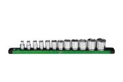 Tools 3/8" Drive, 12 Piece, 6 Point, Standard, SAE Chrome Socket Set