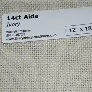 NEW 14 Count Aida Cloth 12” X 18” Ivory Counted Cross Stitch Fabric