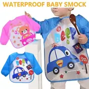 Baby Kids Smock Toddler Waterproof Long Sleeve Art Children Feeding Bib Apron