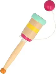 Keycraft Majigg Cup and Ball, 20cm Wooden Kendama Toy, Classic Hand-Eye Coordination Game for Kids and Adults