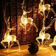 Australove Reindeer Fairy Lights, Deer LED String Light, Christmas LED Lights Fairy Lights, Battery Operated Reindeer Interior Decoration for Indoor and Outdoor Decoration (1.5m*10LED)