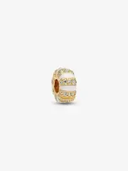*BRAND NEW* Pandora Moments 14k Gold Plated Stones & Enamel Clip Charm 763785C01