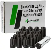 Black Lug Nuts for 2002-2007 Saturn Vue with Aftermarket Wheels
