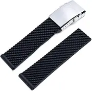 [BANDKIT] For Breitling Strap Soft Silicone Rubber Watch Band 22mm 24mm WatchBand Bracelet