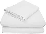 American Baby Company 100% Cotton Jersey Knit Toddler Sheet Set, White