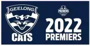 Geelong Cats 2022 AFL Premiers Pole Flag 900mm x 1800mm