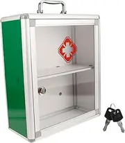 Ciieeo Convenient Medicine Box Wall-Mounted First Aid Kit Space-Saving Aluminum Alloy Acrylic Emergency Storage