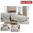 Lightweight Reversible Twin Quilt Set in Turtle Cove Grey - 3-Piece Collection