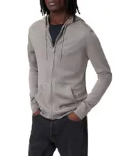 Allsaints Mode Merino Wool Slim Fit Full Zip Hoodie
