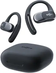[SHOKZ] OpenFit Air Open-Ear Headphones, True Wireless Bluetooth Earphones with Microphone, Earbuds with Air Earhook, Fast Charging, 28h Playtime, IP54 Waterproof for Workout - Black
