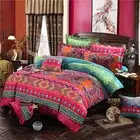 Omelas Bohemian Queen Duvet Cover Set Colorful Boho Floral Bedding Super Soft...