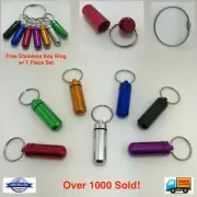 Aluminum Pill Case Keychain Waterproof Holder Medicine Box Bottle Drug Container