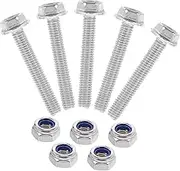 1 Set Hexagonal Screw Stainless Steel Bolt Bolts Nuts and Washers Kit Machine Screw Assortment Washers Assortment Hexagonal Nut Silver 304 Stainless Steel