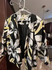 NWT Alfred Dunner Monte Carlo Jacket Blazer Floral Print 18W