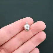 BULK 30 Acorn Charms Antique Silver Tone 3D Charms - SC4054