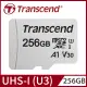 【Transcend 創見】256GB USD300S microSDXC UHS-I U3(V30/A1)記憶卡,附轉卡