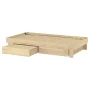 GLAMBERGET extendable bed with storage, pine, Single/double