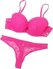 [MOBUTOFU] Stylish Set Bra and Panties Push up Bra for 80b Rosy Non-irritating Material
