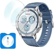 QWFORQW (2 Pack for Huawei Watch GT 5 46mm Screen Protector, Tempered Glass Film [9H, Anti-Scratch, HD, Ultra Thin] Huawei Watch GT 5 46mm Protector