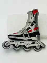 Signed Danecraft Vintage 1980-90s Pin Brooch Rollerblade ￼Rollerskate Pewter