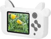 Children's Camera Mini Cartoon Cow Type Digital Camera 2 Inch Color Display Toy Gifts Photographs Videos Games ABS Round and Cute 15 Kinds of Cartoon Photo Frames