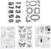 #N/A Mixed Clear Stamps Supplies Rubber Stamp for Background Card Making Diary Decoration