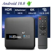 Android 10 TV Box H20PRO with WiFi 6 - 4K 6K 3D Smart Media Player Fast