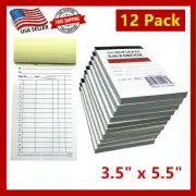 Lot of 12 - 50 Sets 3.5" X 5.5"Sales Book Order Receipt Invoice Carbonless Copy