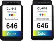 2 x Generic CL646 Colour Ink Cartridge Compatible with Canon CL-646 for Canon PIXMA MG2560 MG2460 MX496 MG2960 MG2965 MG3060 TS3160 TS3165 R4560