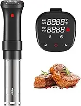 Low Temperature Slow Cooker, Slow Cooker, Stainless Steel Body, Touch Screen Panel Design, Adjustable Back Clip with Adjustable Working Temperature for Beef, Chicken, Vegetables