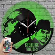 LED Clock Sherlock Holmes Vinyl Record Wall Clock Led Light Wall Clock 2872