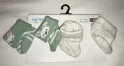 CARTER’S NB SPRINGTIME EASTER BOOTIES / SOCKS 2 PR-1 w/PAIR BUNNIES/STRIPES NWT