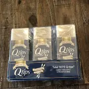 3 x Q-TIPS COTTON SWABS 625 Ct - Brand Sealed - 1875 Total Count