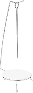 PRETYZOOM Stainless Steel Kebab Hanger Stand, Brazilian Vertical Spit Stand with 2 Removable Skewers, Barbecue Hanging Rack