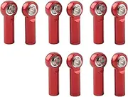 ALUMINIUM ALLOY M4 TIE PUSH LINK ROD JOINT 10PCS FOR 1/10 RC CAR MODELS GB (Red)