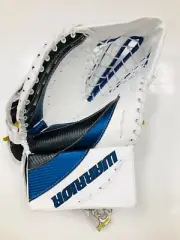 New Warrior Swagger Senior Hockey Goalie Catcher Glove white black blue Off hand