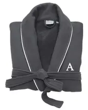 Linum Home Textiles Monogrammed Waffle Terry Bathrobe, (A-Z)