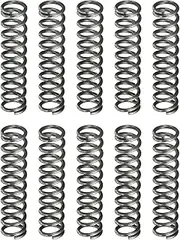 uxcell 10Pcs Compression Spring, 7mm OD, 1mm Wire Size, 30mm Free Length, Spring Steel Construction Extended Mechanical Compression Springs for Shop and Home Repairs, Silver Tone