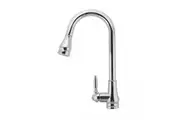 AQUAPERLA Round Vintage Pull Out Kitchen Mixer Tap - Chrome