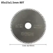 CMCP 85Mm Mini Circular Saw Blade 10/15Mm 80T Electric Cutting Disc Wood/Metal C